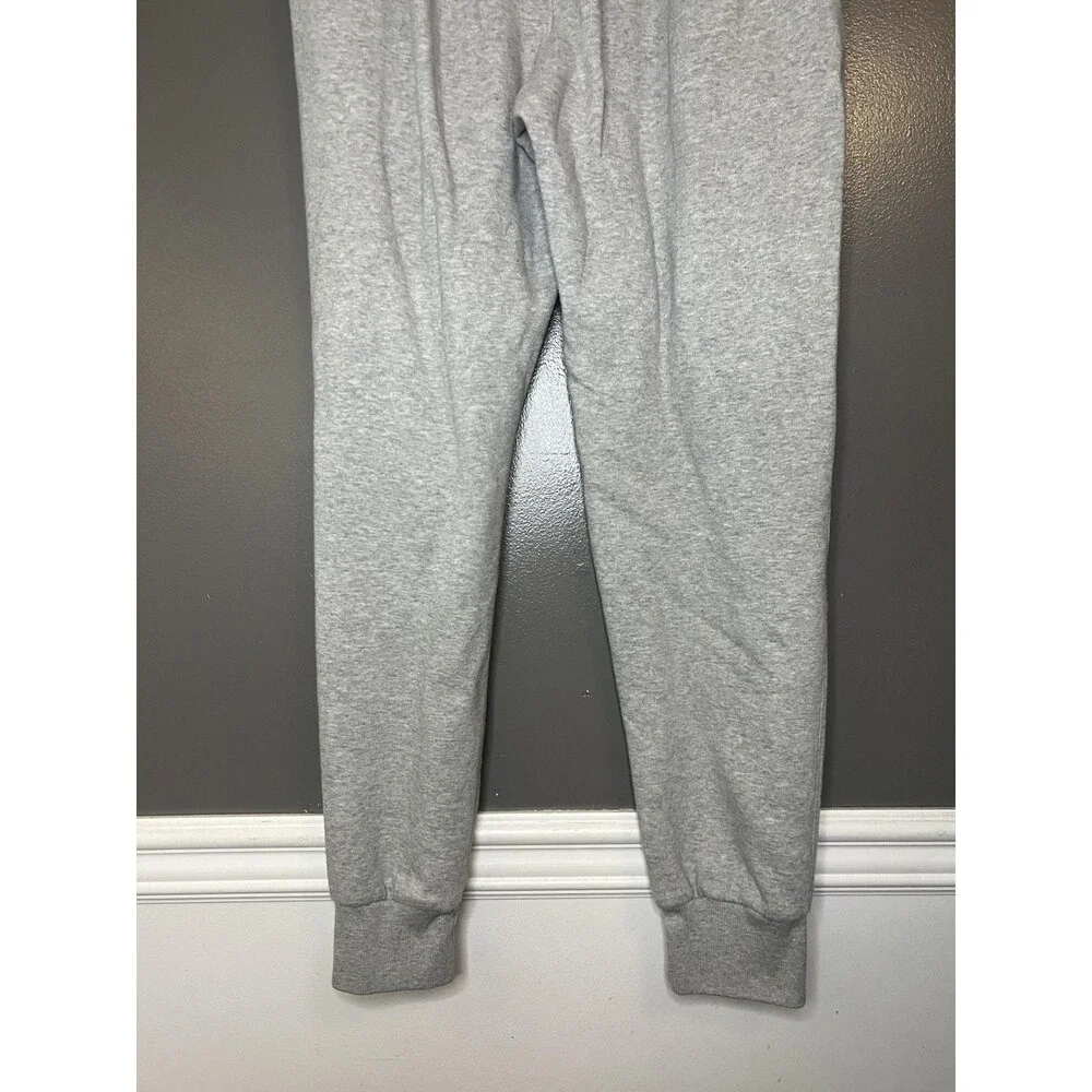 Champion Sweatpants Mens Medium Gray Fleece Jogger Pants Script Logo Athletic